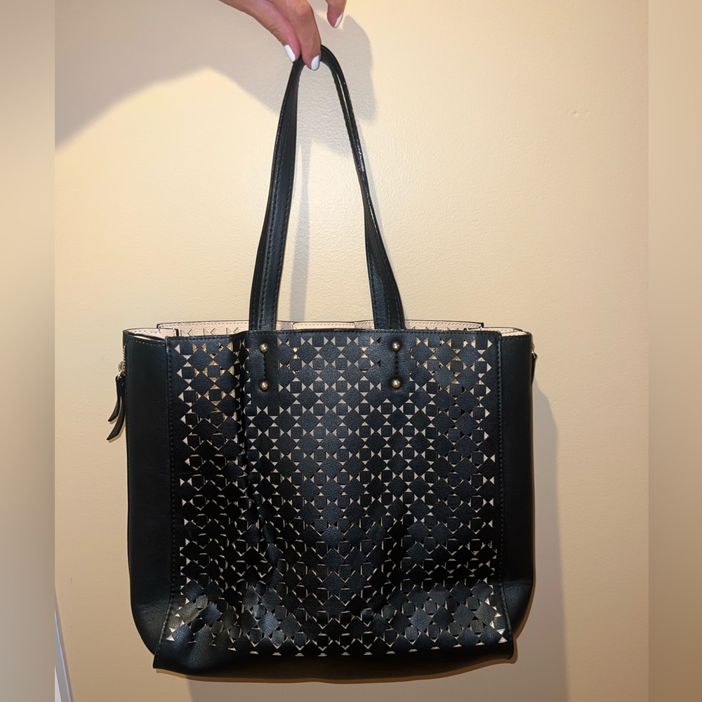 Black and Beige Tote